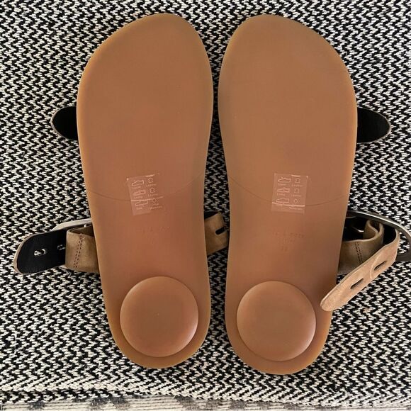 RAG & BONE ANSLEY DOUBLE SUEDE STRAP LEATHER SLIDE TAN SILVER
BUCKLES Sz-39/9 - Picture 4 of 9